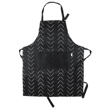 Load image into Gallery viewer, Sage+Stitch Cooking Apron Black Mudcloth