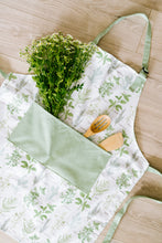 Load image into Gallery viewer, Sage+Stitch Cooking Apron Green Herbs
