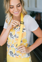 Load image into Gallery viewer, Sage+Stitch Cooking Apron Yellow Lemon
